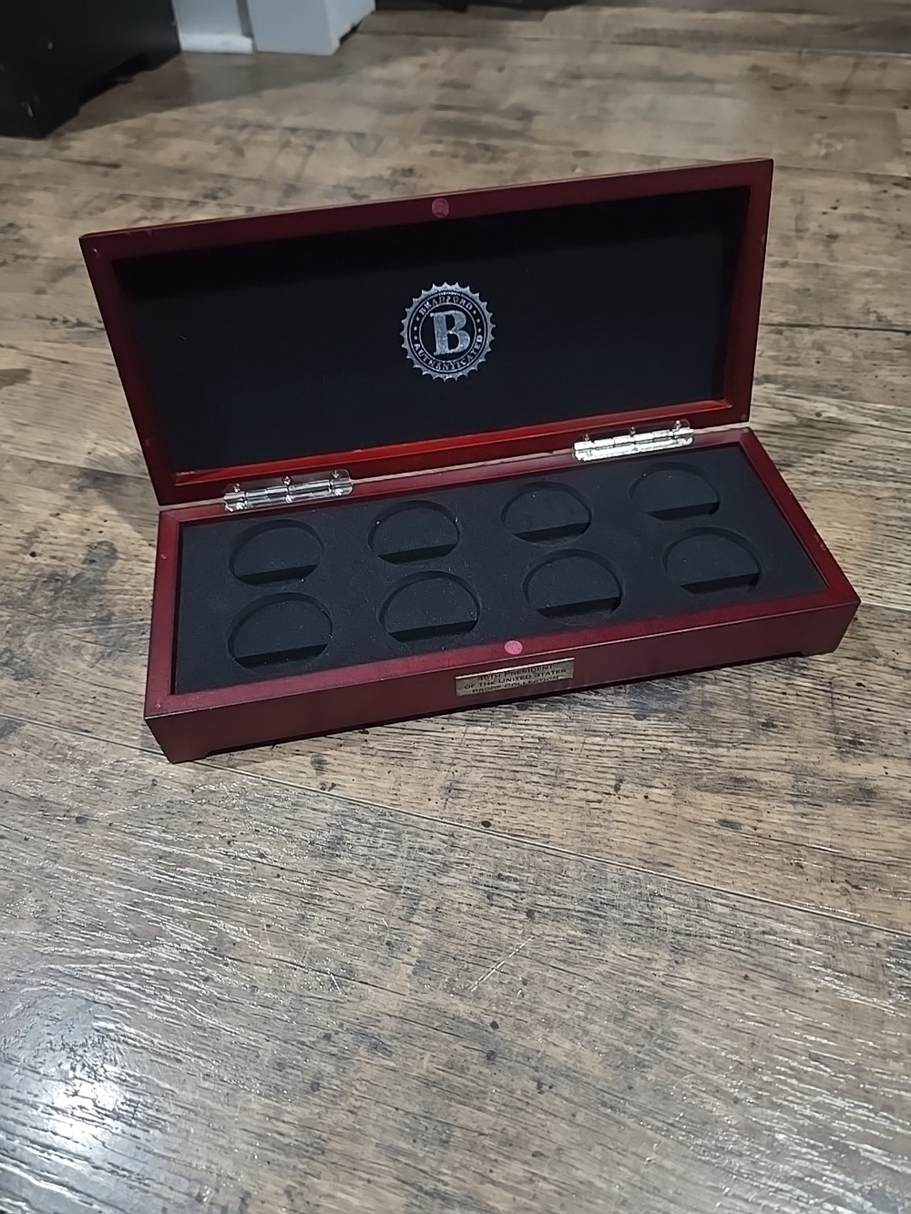 Red Wood 45th President Coin Box - 8 Slot